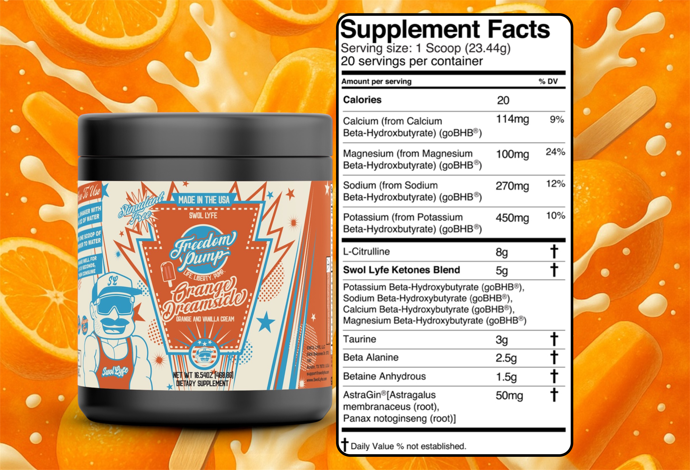 🗽 Freedom Pump – Non-Stim Pre-Workout 💥