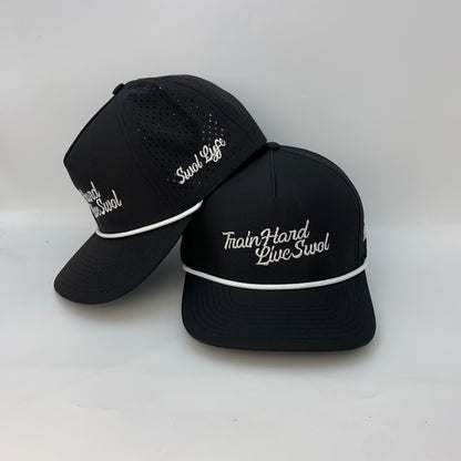 Swol Lyfe Performance Hat – Black with White