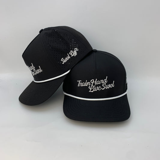 Swol Lyfe Performance Hat – Black with White